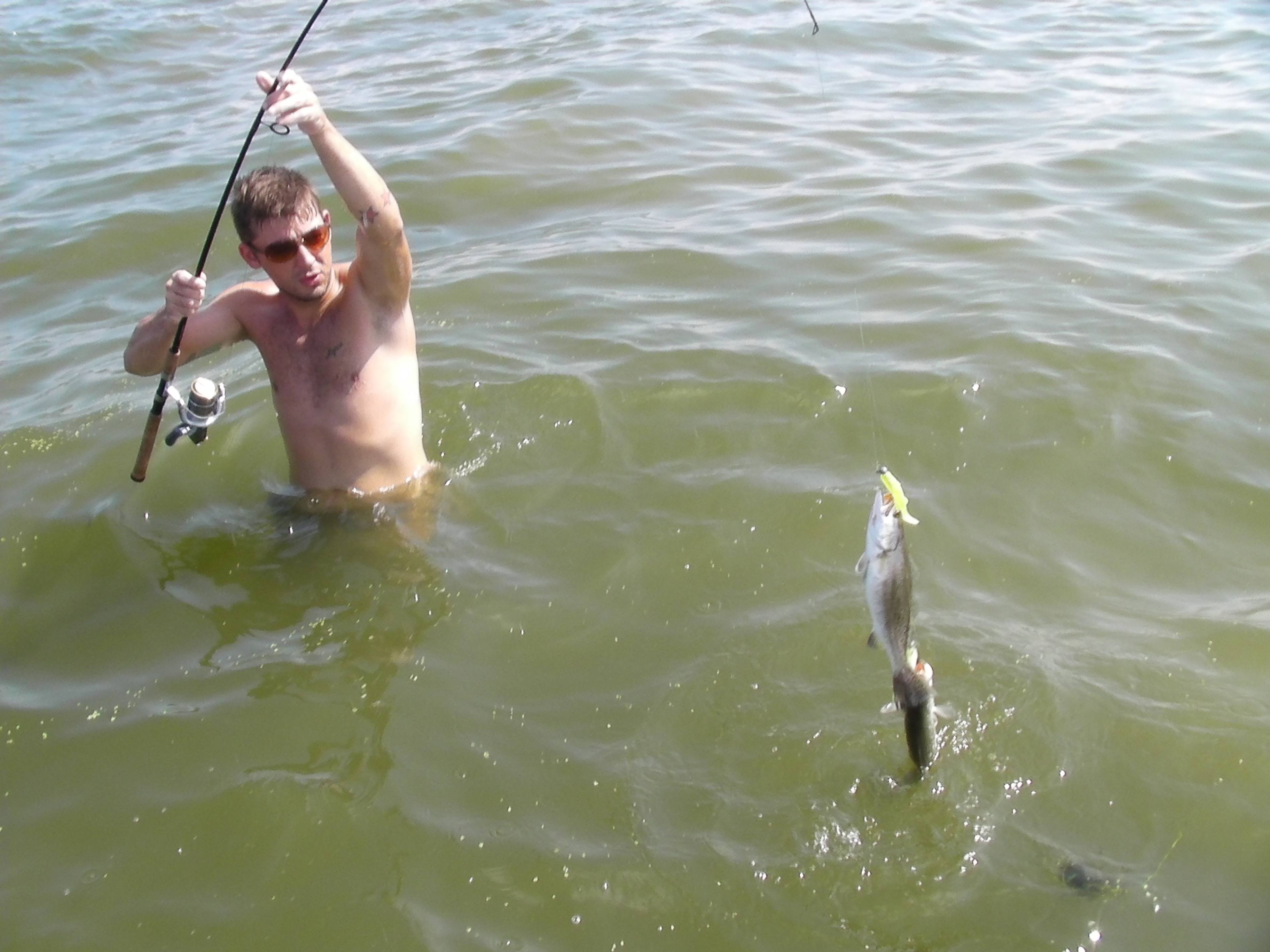 double wadefishing speckled trout