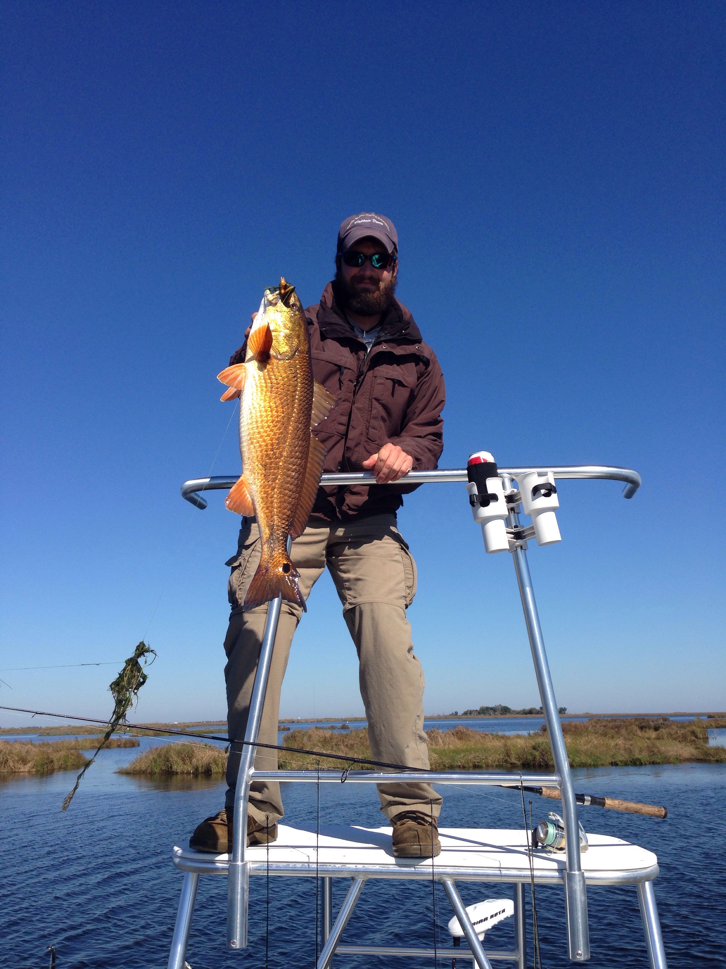 Delacroix Redfish on a Casting Platform Delacroix Redfish on a Casting Platform