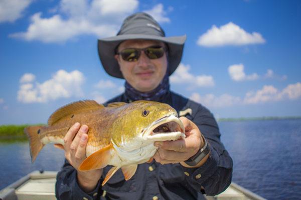 Angler with Redfish Angler with Redfish