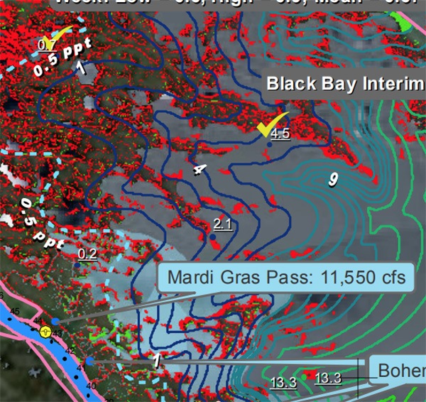 Hydrocoast Bay Gardene Salinity Map