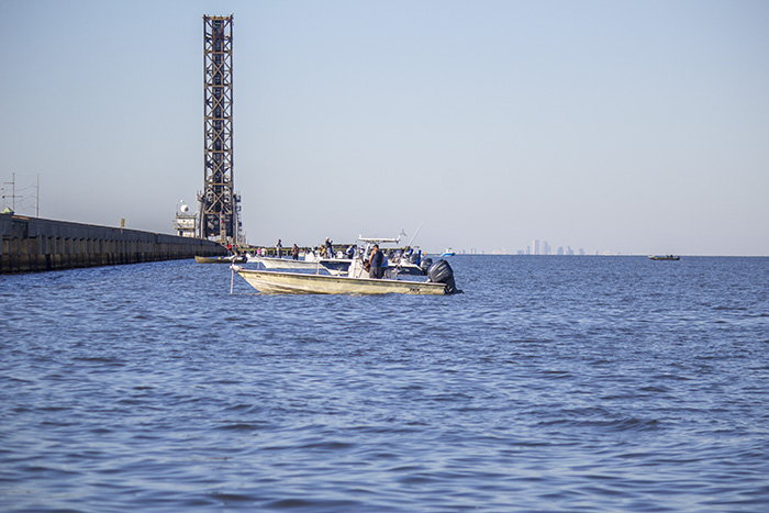 Boats Stacked on Train Trestles