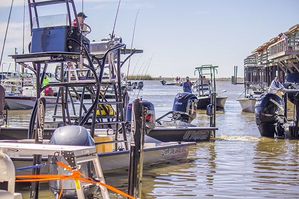 Boats at Weigh In for Redfish Series