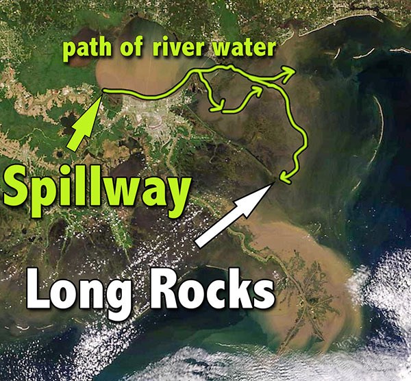 Bonnet Carre Spillway River Water Path Bonnet Carre Spillway River Water Path