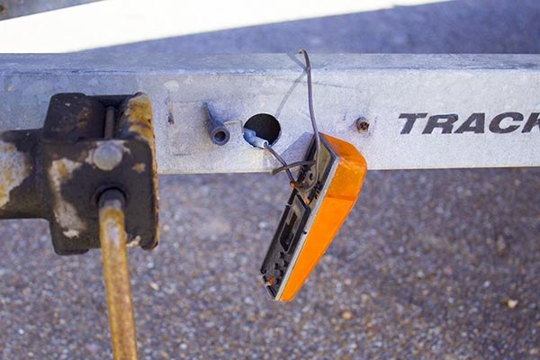 broken trailer light