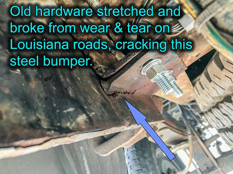 Cracked Steel Bumper Cracked Steel Bumper