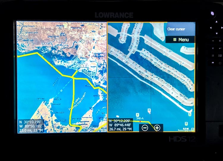 Lowrance HDS Split Screen