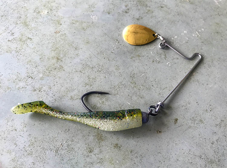 Matrix Shad Avocado on Spinnerbait