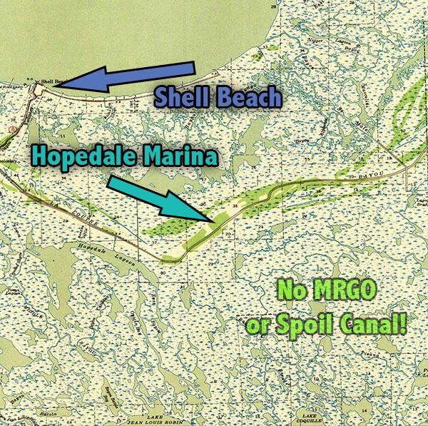 No Spoil Canal 1941 Hopedale Map