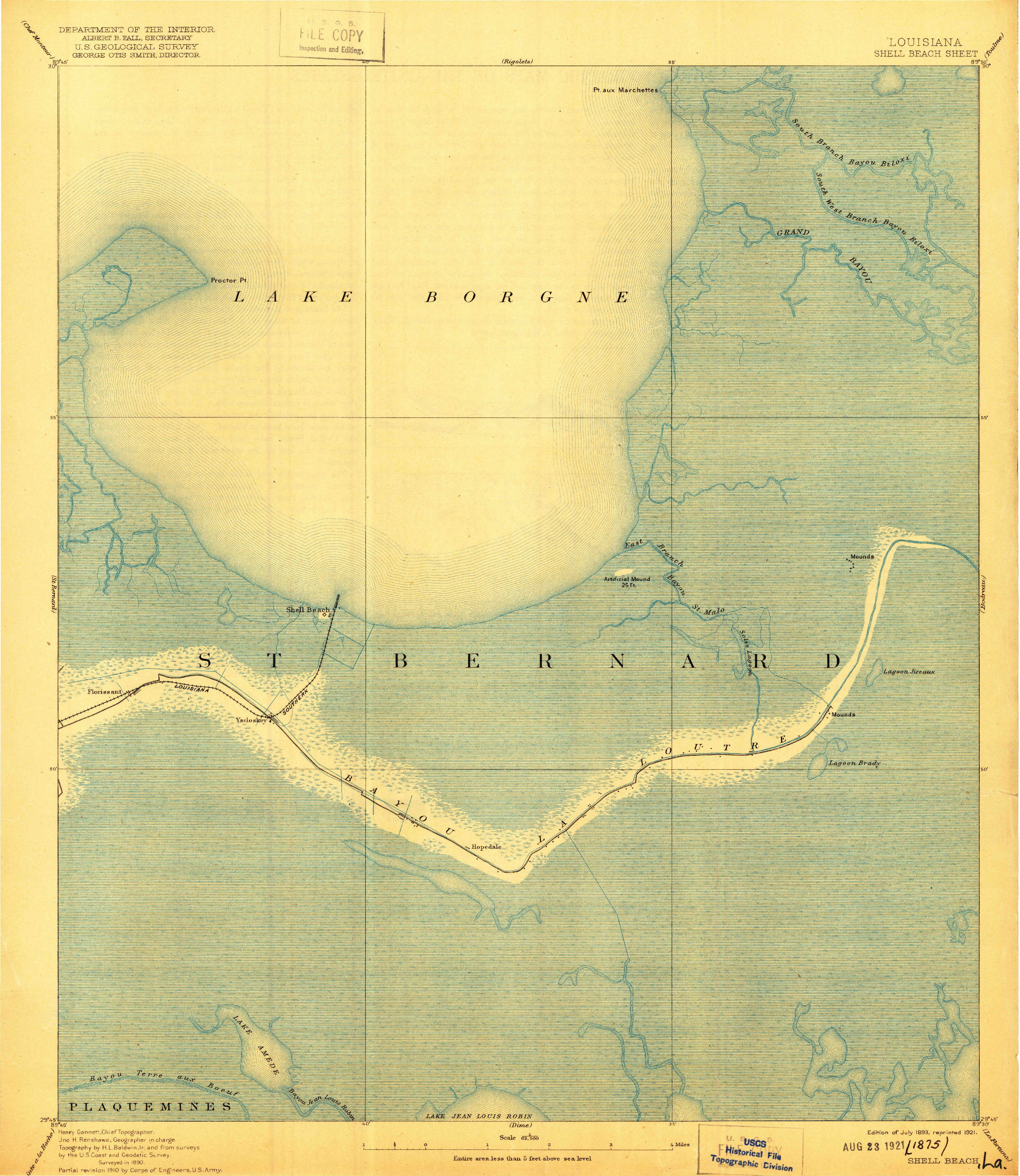 old map of hopedale, louisiana