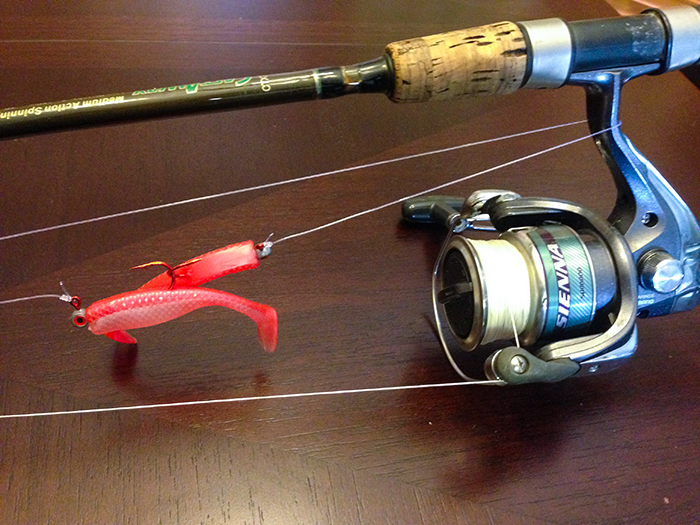 k-dub rig speckled trout redfish double rig popping cork louisiana marsh saltwater brackish secure stow spotted sea trout