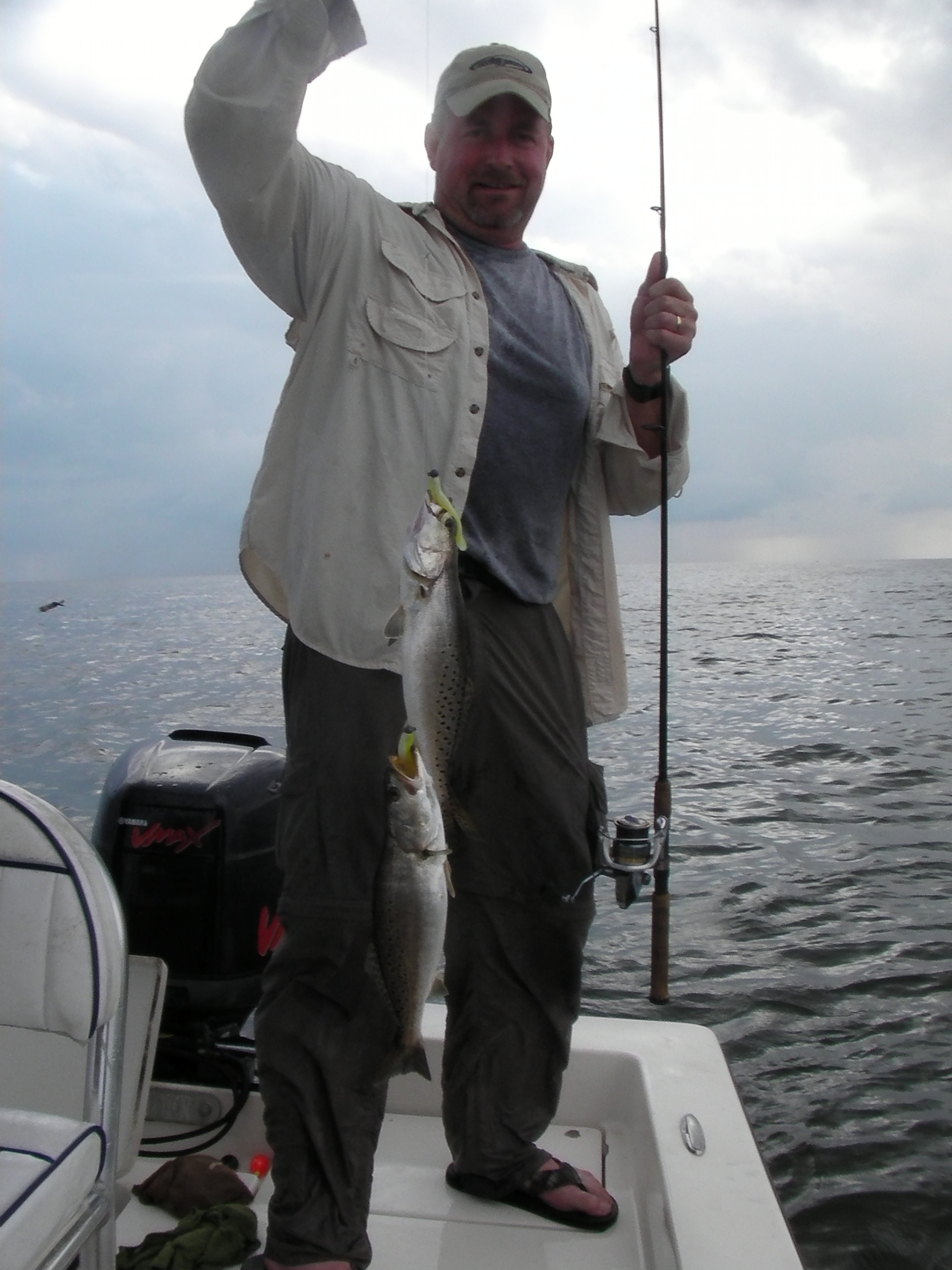 Two Speckled Trout at Once