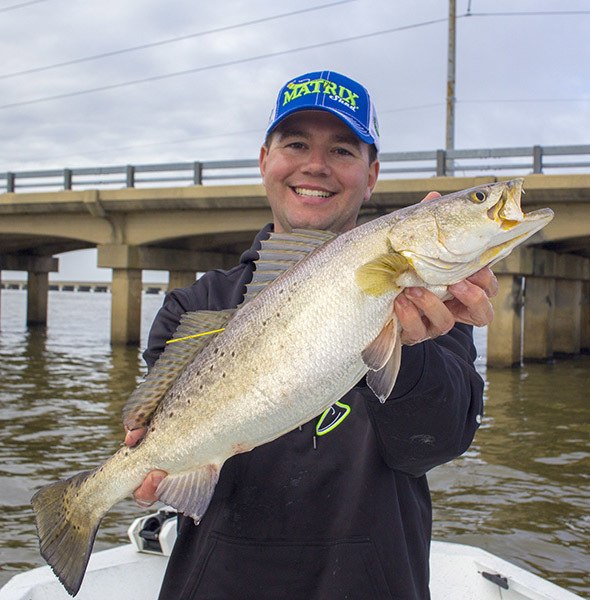 big speckled trout caught on best inshore fishing tackle