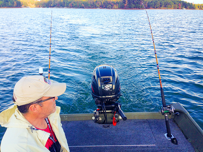 Trolling for Fish Lake Hartwell Georgia trolling stripers
