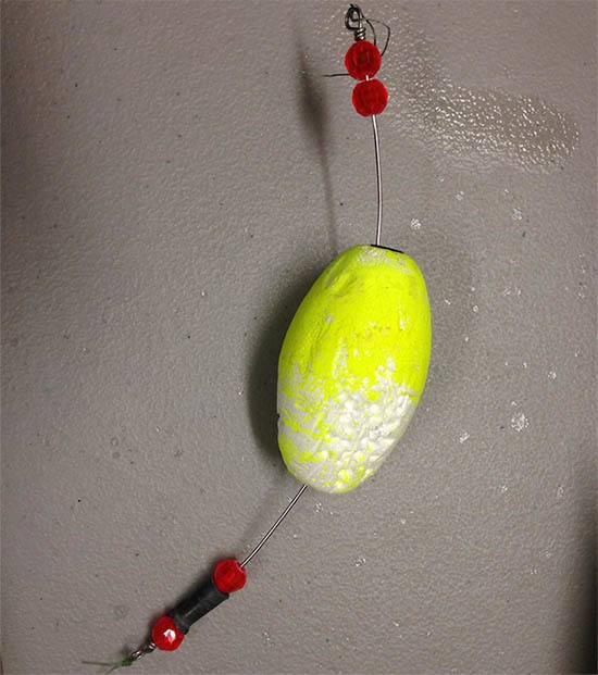 wire stem popping cork for speckled trout fishing