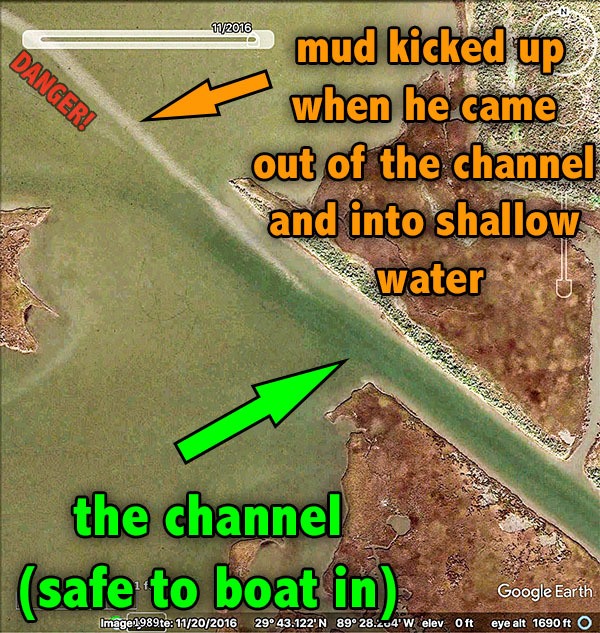channel vs shallow water in spoil canal