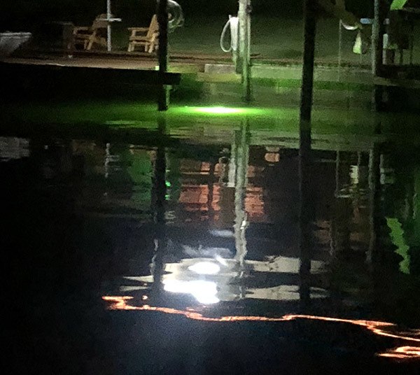 green dock light