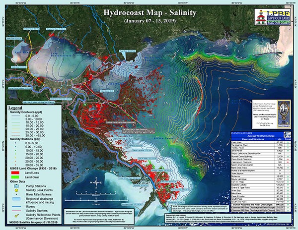 salinity map for louisiana