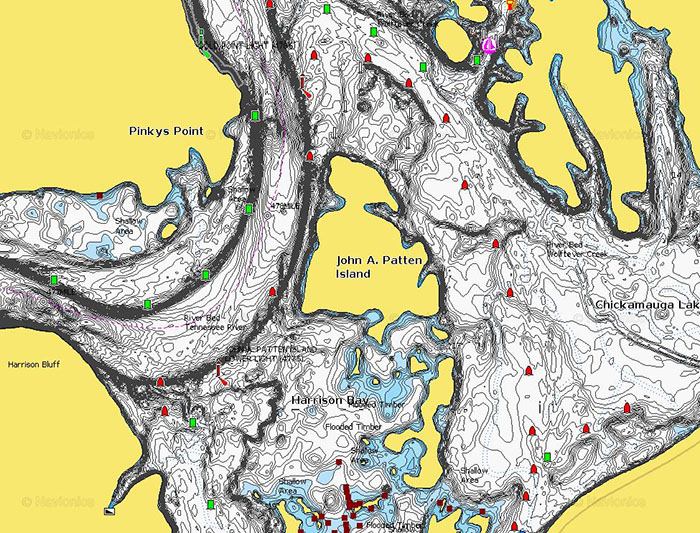 navionics sonar chart lake chickamauga 700 mapping card navionics sonar chart lake chickamauga 700