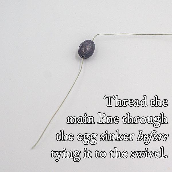 thread main line through egg sinker